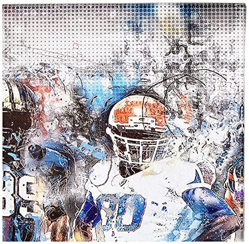 Digital Art PT2505-32-16 Football Team-Large Sport Canvas Art 32 x 16 in - Diamond Home USA
