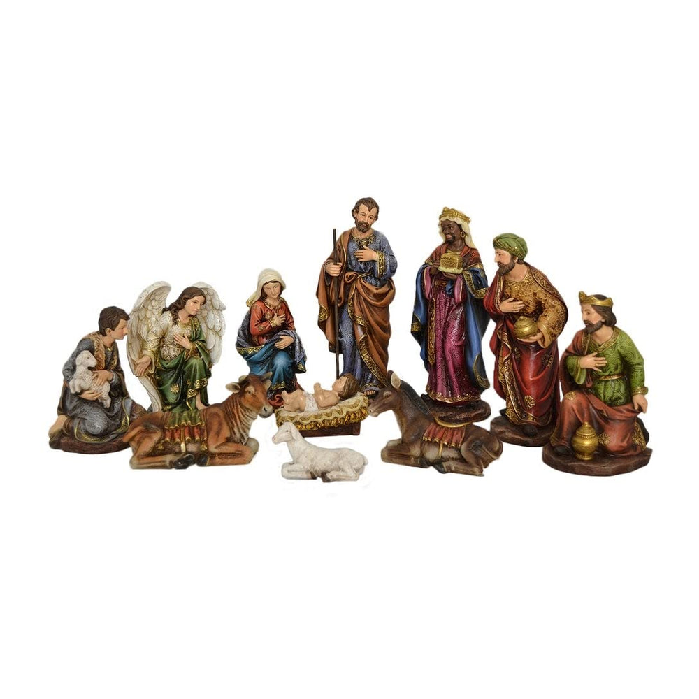 Nativity Three Wise Men 11pcs/Set 12 Inch H Multi Color Polyresin Medium - Diamond Home USA
