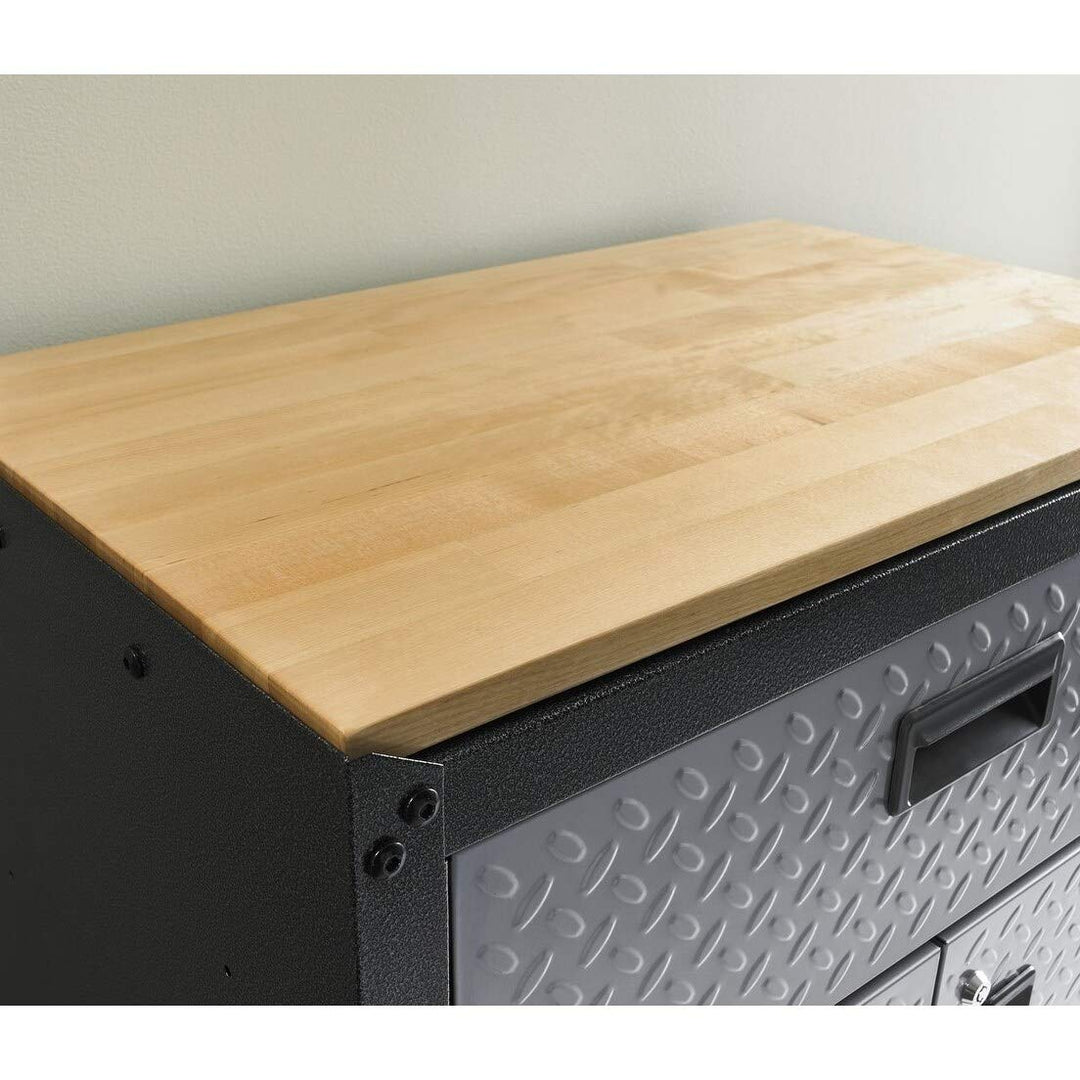 Ready-to-Assemble 28" Hardwood Work Top Wood - Diamond Home USA