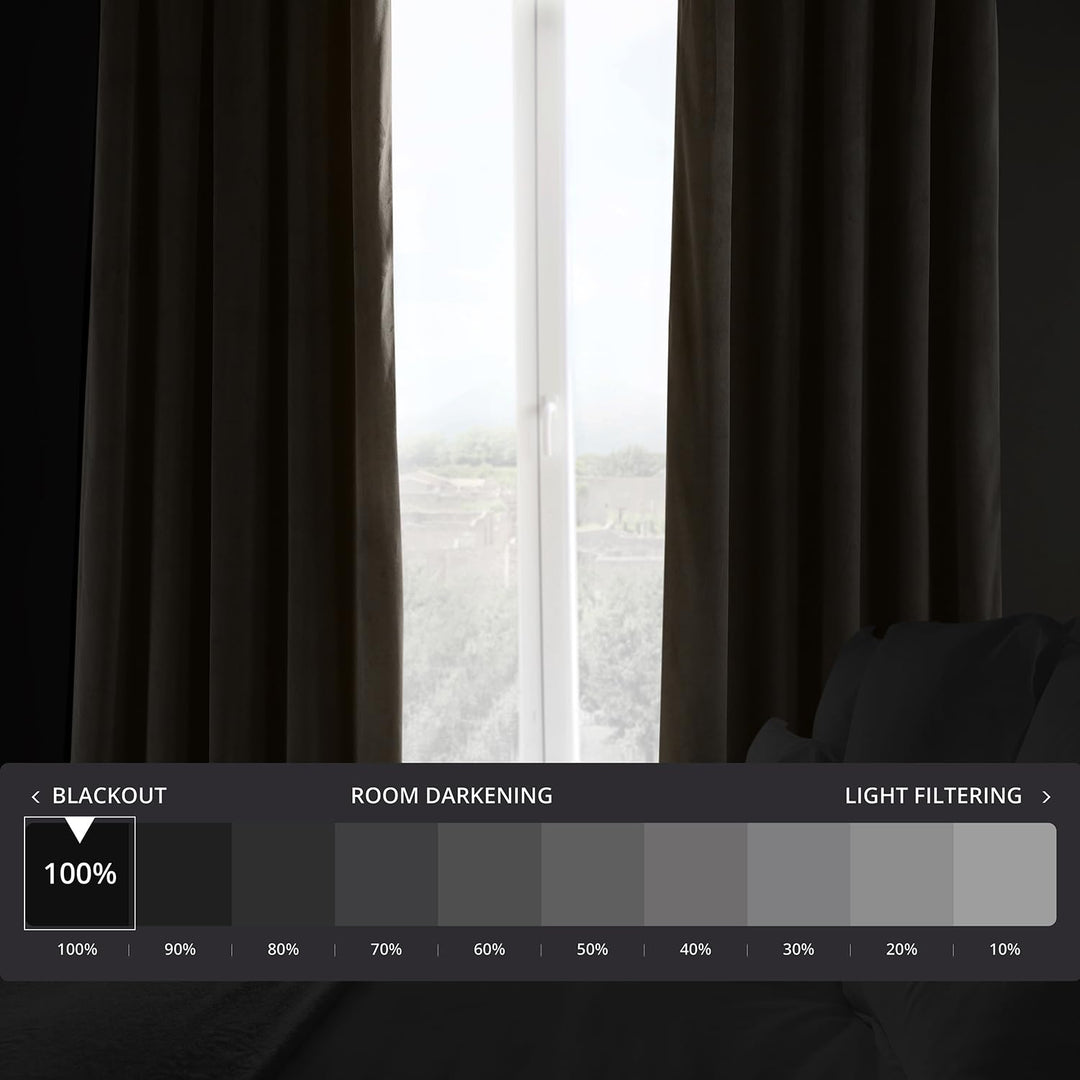 HPD Half Price Drapes Signature Blackout Velvet Curtains 96 Inches Long Heat & - Diamond Home USA