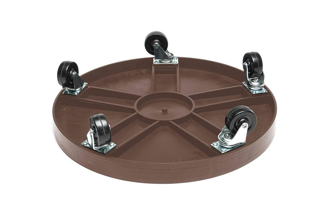 Devault DEV3000ENH 16 Inch Plant Dolly no Hole Espresso (Sіnglе pасk) - Diamond Home USA