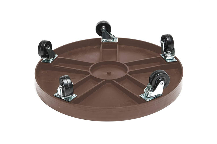 Devault DEV3000ENH 16 Inch Plant Dolly no Hole Espresso (Sіnglе pасk) - Diamond Home USA