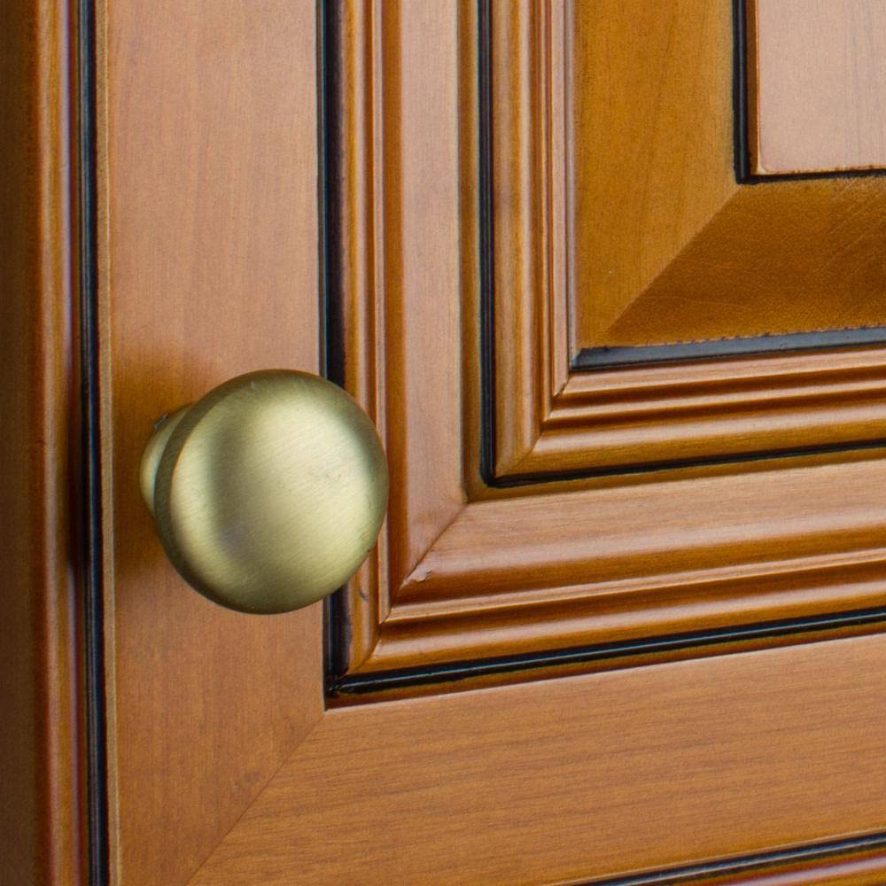 GlideRite 1.125-inch Satin Gold Round Cabinet Knobs (Pack of 10) - Diamond Home USA
