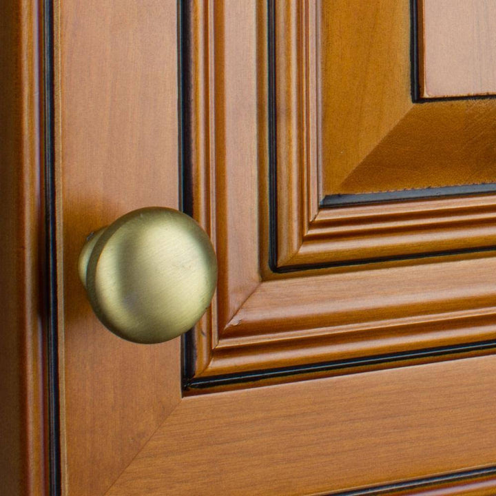 GlideRite 1.125-inch Satin Gold Round Cabinet Knobs (Pack of 10) - Diamond Home USA