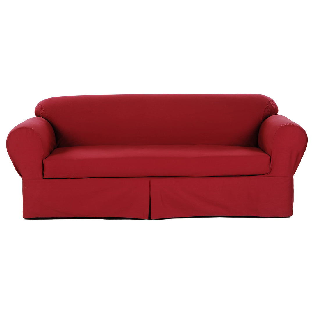 Classic Slipcovers 2-Piece Twill Sofa Slipcover Green - Diamond Home USA