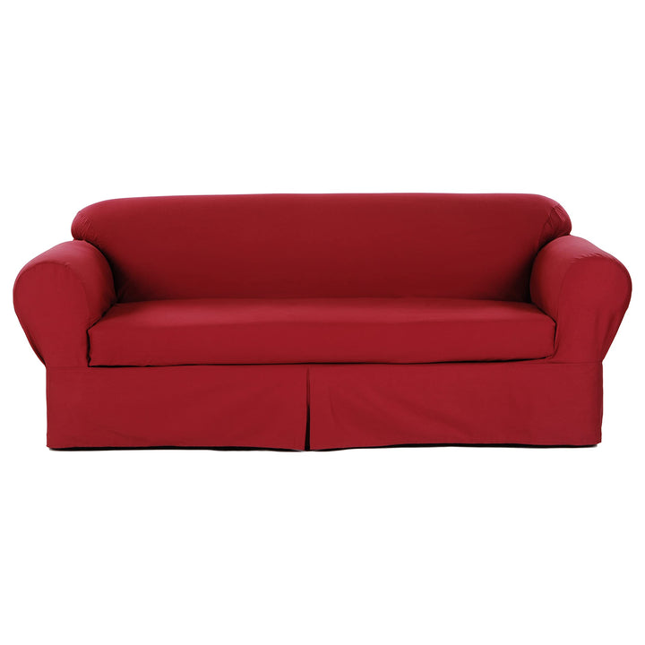 Classic Slipcovers 2-Piece Twill Sofa Slipcover Green - Diamond Home USA