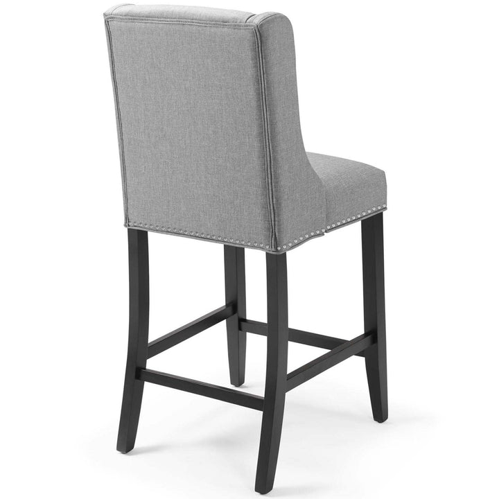 Modway Baron Fabric Upholstered Dining Counter-Height Bar Stool in Light Gray - Diamond Home USA