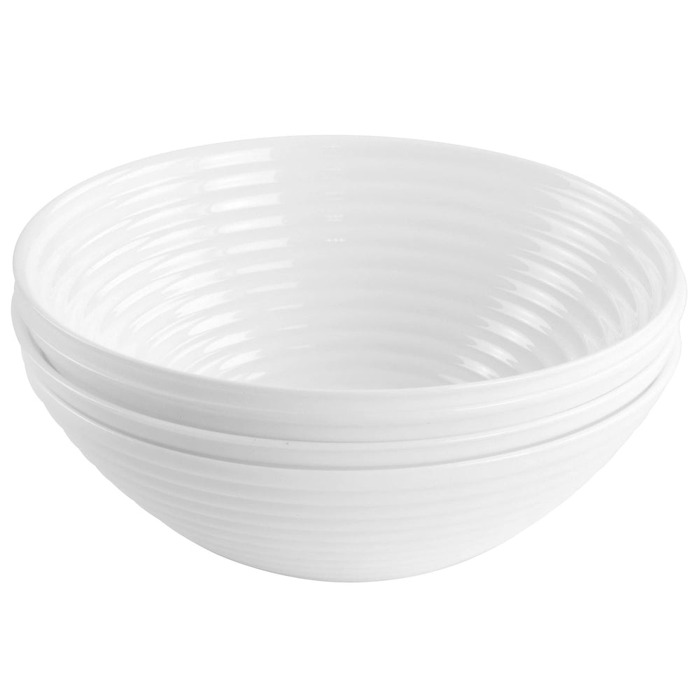 Ultra Patio 4 Piece Tempered Opal Glass Cereal Bowl Set White 7 In Solid - Diamond Home USA