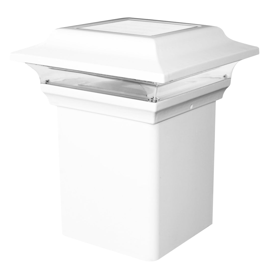 Classy Caps SL214W 5x5 Imperial Solar Post Cap - 2 Pack/White - Diamond Home USA