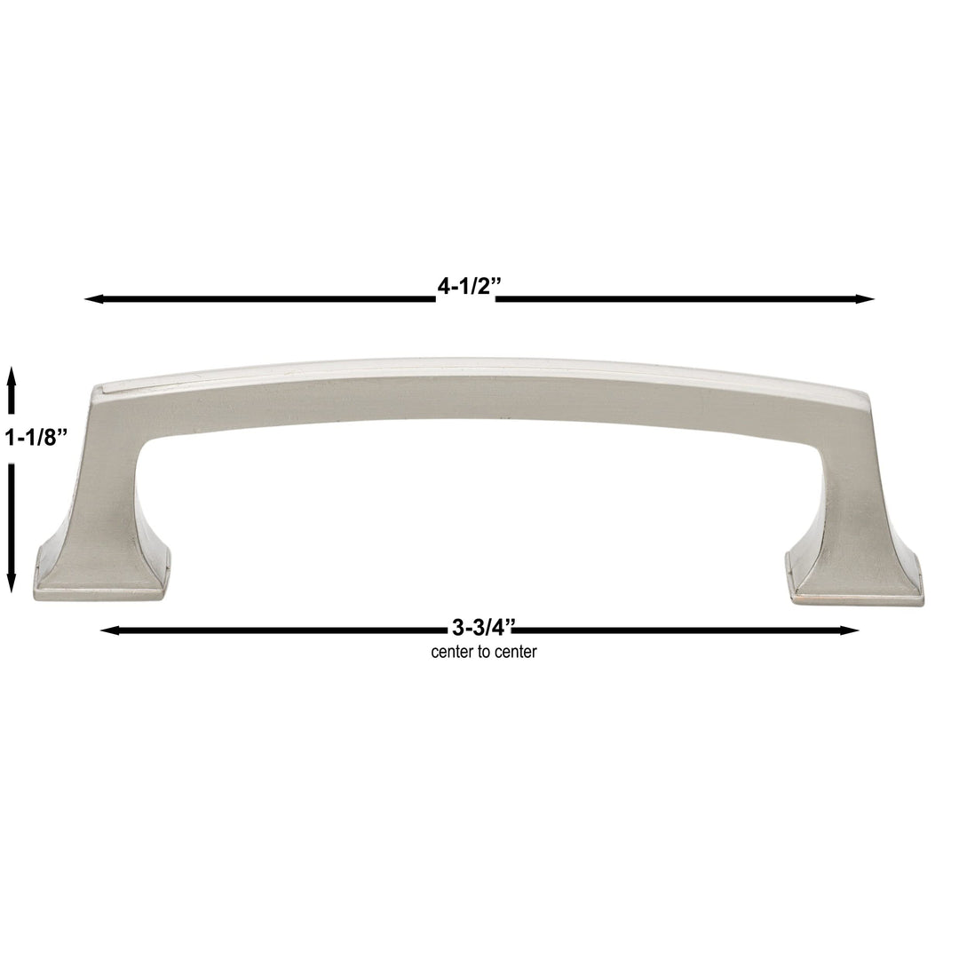 GlideRite Hardware 3-3/4" CC Deco Base Cabinet Pulls Matte Black - - Diamond Home USA