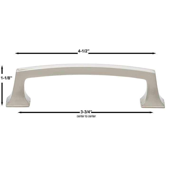 GlideRite Hardware 3-3/4" CC Deco Base Cabinet Pulls Matte Black - - Diamond Home USA