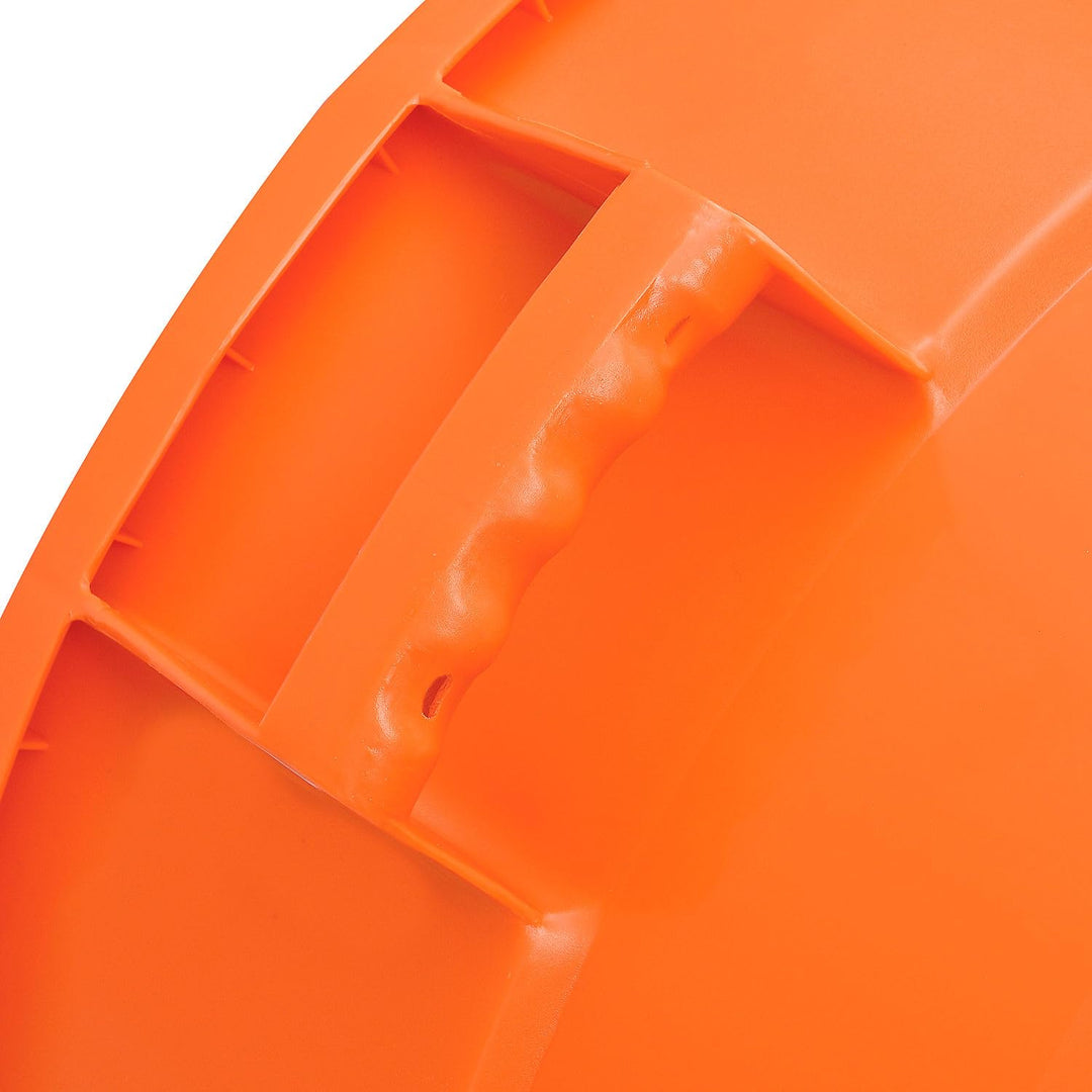 Global Industrial 32 Gallon Plastic Trash Can Bright Orange No Lid - Diamond Home USA