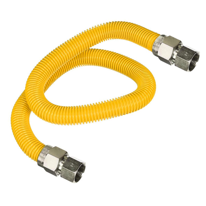 Flextron FTGC-YC14-72H 72 Inch Flexible Epoxy Coated Gas Line Connector with 3/8