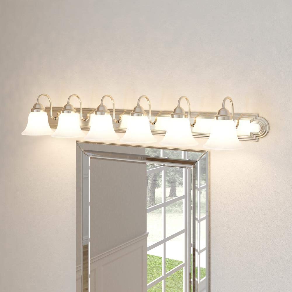 Volume Lighting V1346-33 Vanity Fixture 6-Light 48" Brushed Nickel - Diamond Home USA