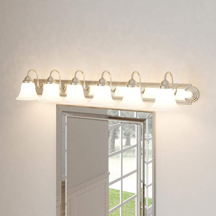 Volume Lighting V1346-33 Vanity Fixture 6-Light 48" Brushed Nickel - Diamond Home USA