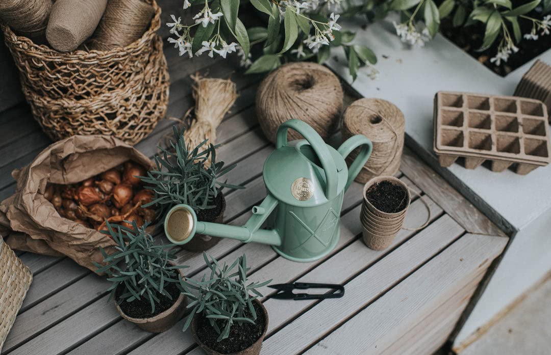 Indoor Plastic Watering Can|The HAWS The Bartley Burbler - Two Pint|Pot - Diamond Home USA