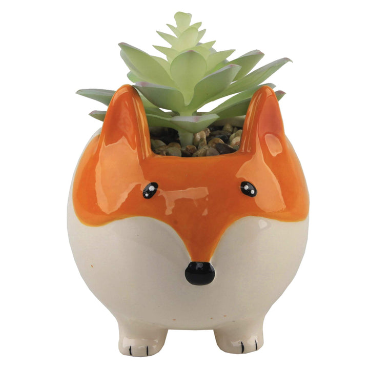 Flora Bunda Set of 2 Cute Animal Novelty Succulent Planter 5 Inch and 3.5 Inch - Diamond Home USA