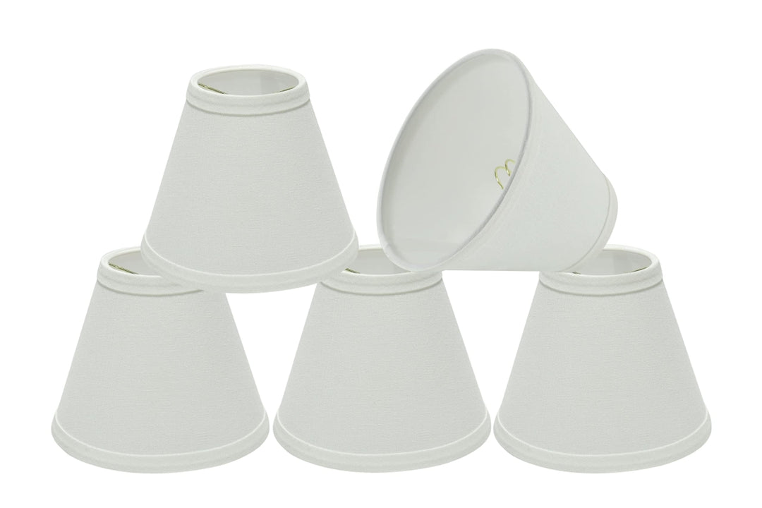 Aspen Creative 32103-5 Small Hardback Empire Shape Chandelier Clip-On Lamp Shade