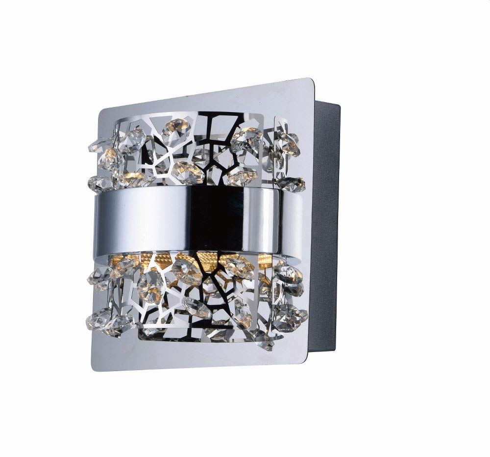 ET2 E20331-20PC Tiara Stainless Steel Band with Beveled Crystal LED Wall