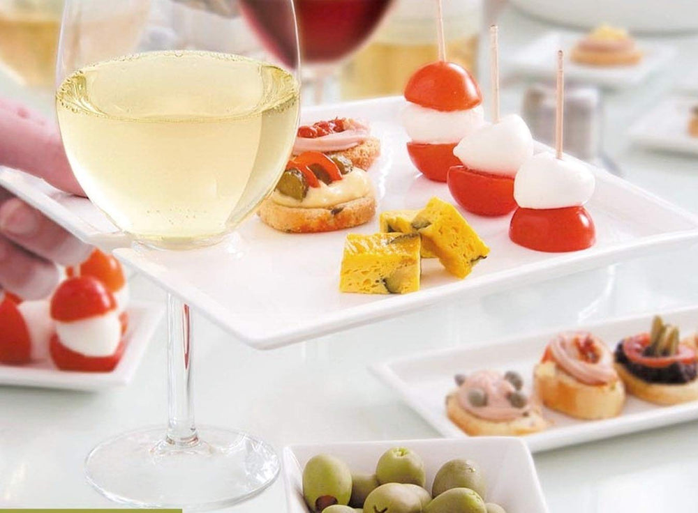 Red Vanilla RV758-115 Vanilla Trends Wine and Cheese Plate 7.5-inch Set of 6 - Diamond Home USA