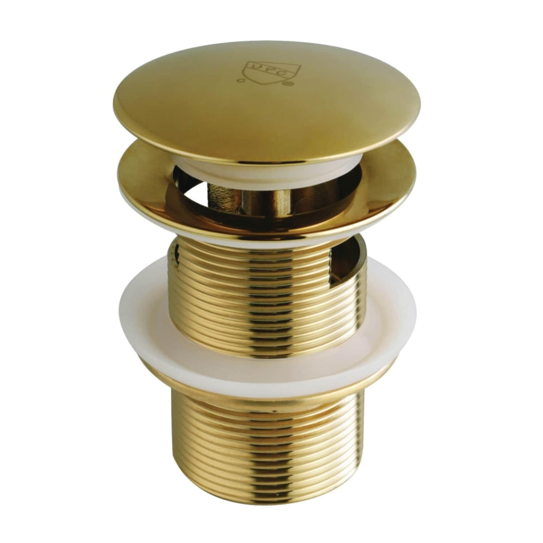 Kingston Brass Trimscape Toe-Touch Tub Drain with Overflow Brushed Brass