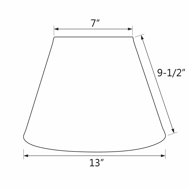 Aspen Creative 32683 Transitional Empire Shape Spider Construction Lamp Shade - Diamond Home USA