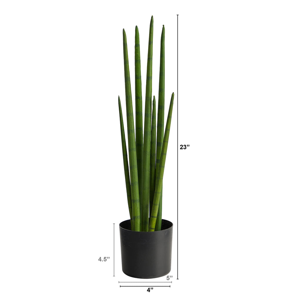 Nearly Natural 23in. Sansevieria Snake Artificial Plant - Diamond Home USA