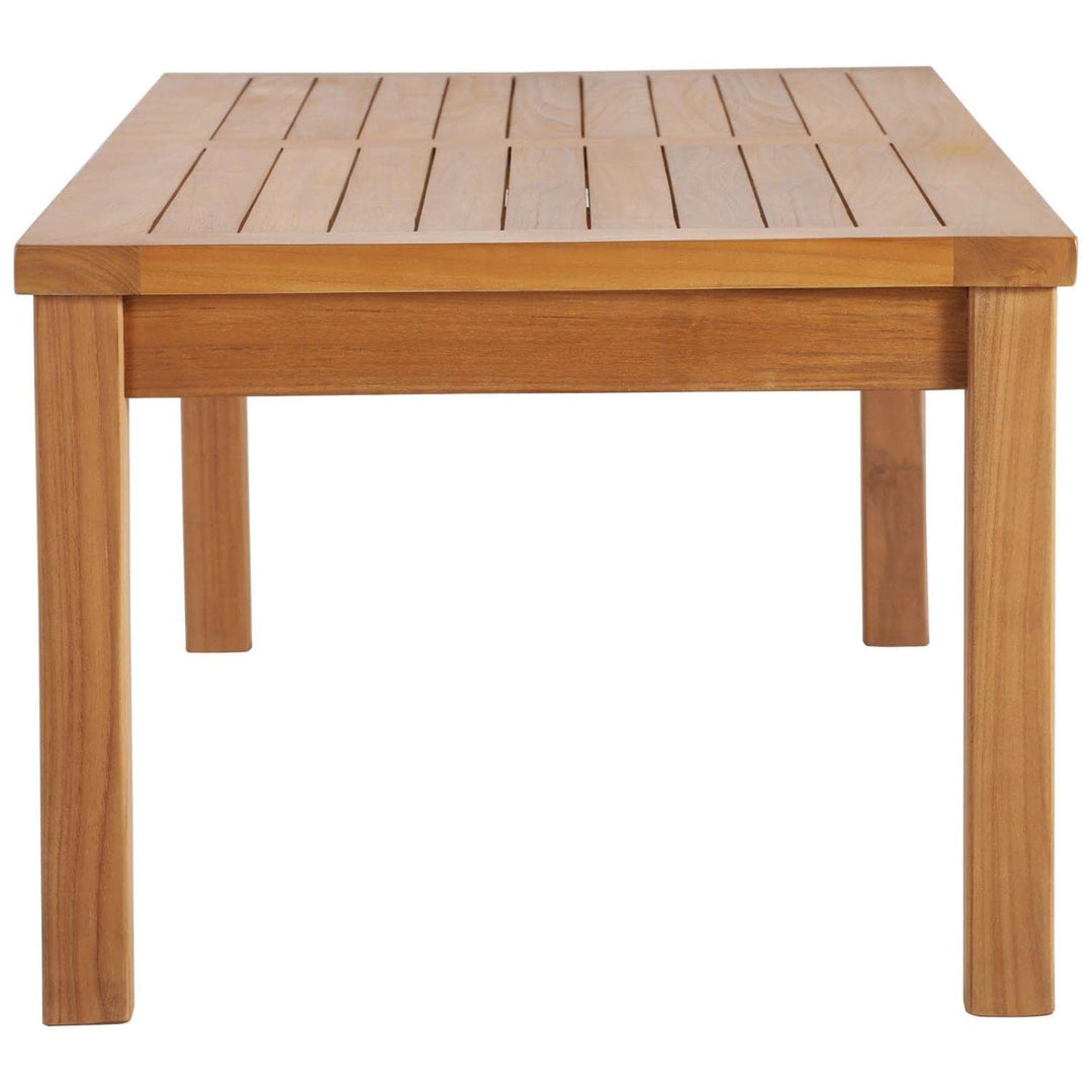 Modway EEI-4122-NAT Upland Patio Teak Wood 59" Coffee Table Natural - Diamond Home USA