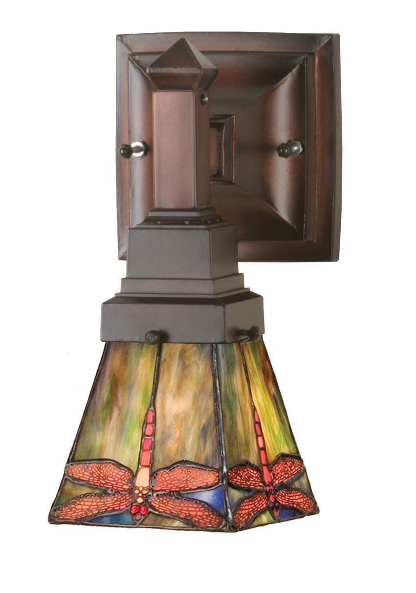Meyda Tiffany 48187 Tiffany/Mica One Light Wall Sconce from Prairie Dragonfly