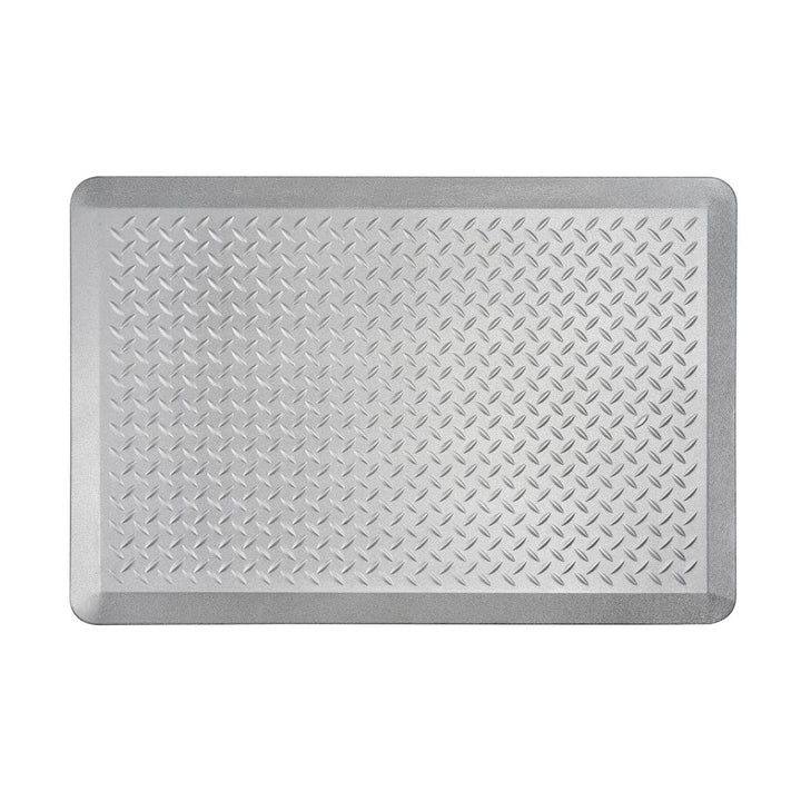 Anti-Fatigue Floor Mat Tread Plate Pattern 24"x36"x2/3 24"x36" Silver