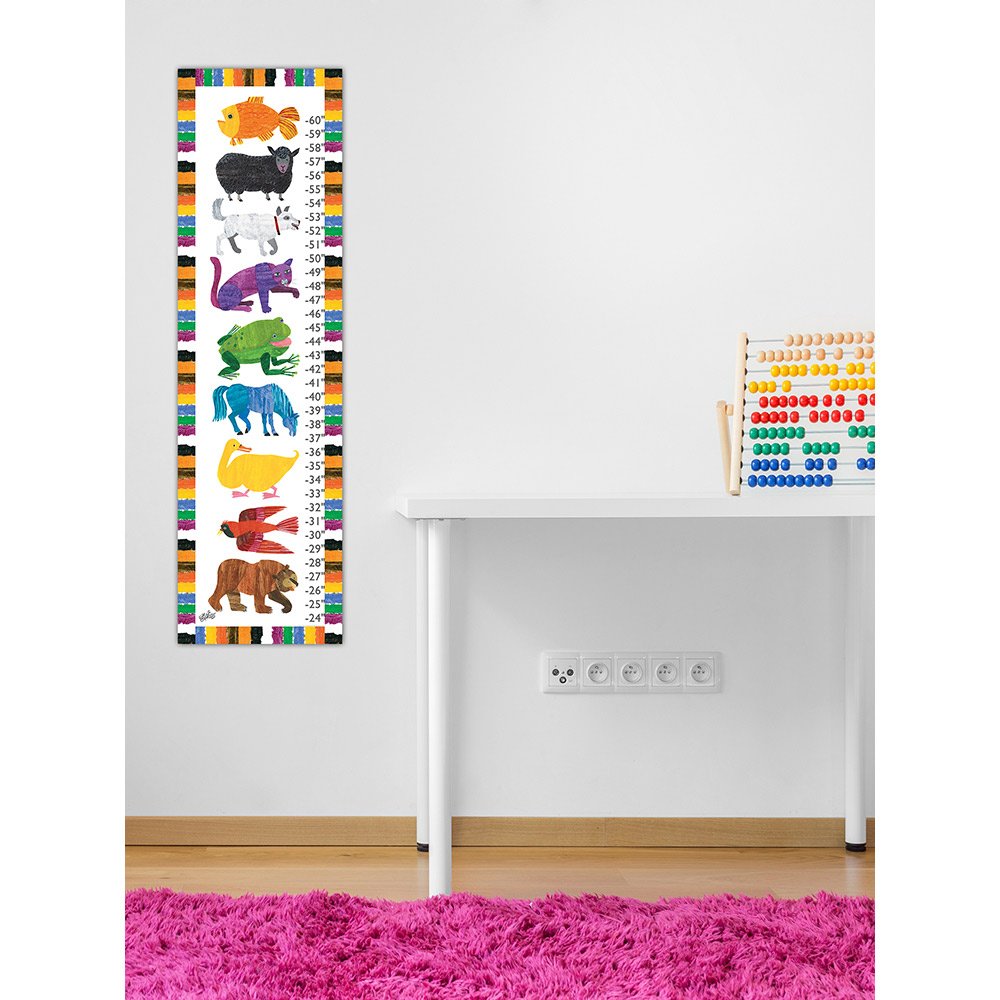 Marmont Hill Eric Carle 'Animals' Canvas Growth Chart 12" x 42" - Diamond Home USA