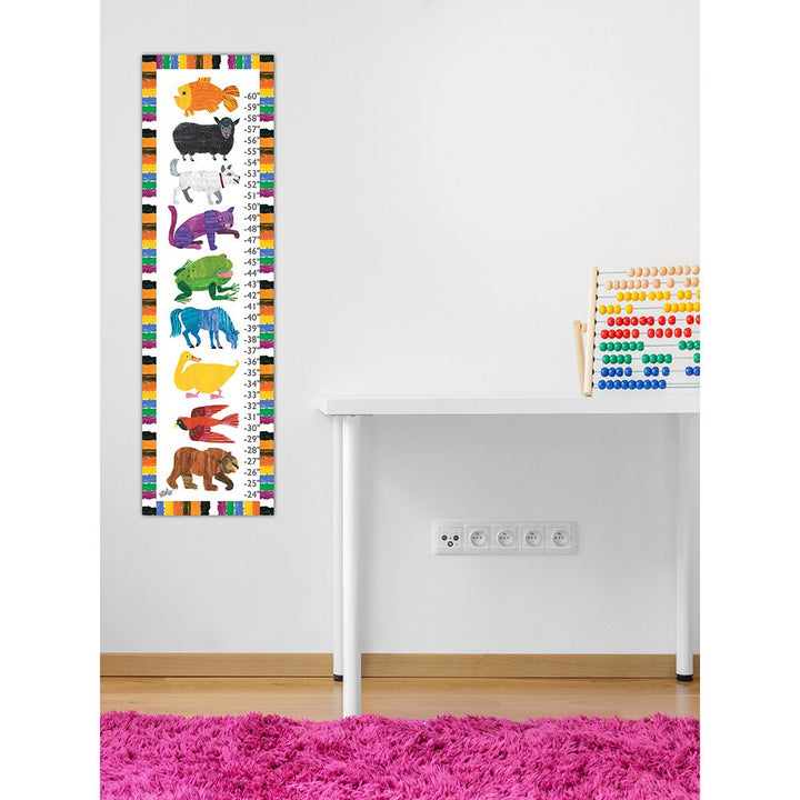 Marmont Hill Eric Carle 'Animals' Canvas Growth Chart 12" x 42" - Diamond Home USA