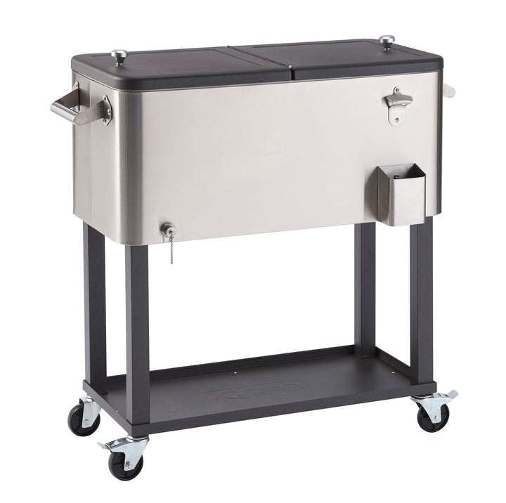 TRINITY Stainless Steel Beverage Cooler and Ice Chest with Wheels and Protective