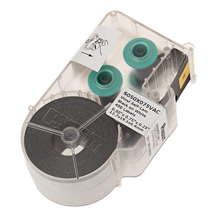 Panduit S100X075VAC P1 Cassette Self-Laminated Label Vinyl White 1.00 by