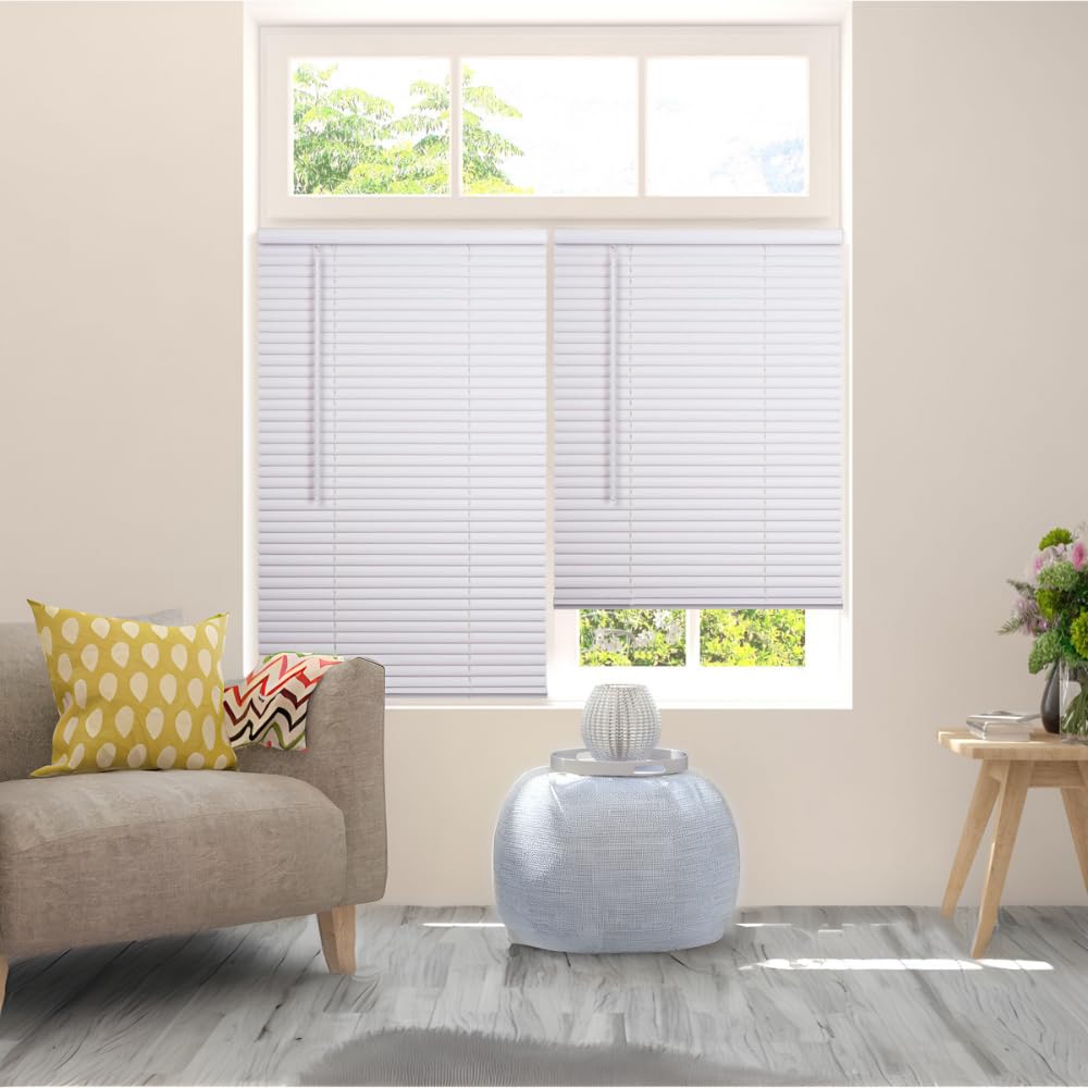 1" Cordless Vinyl Mini Blind - White