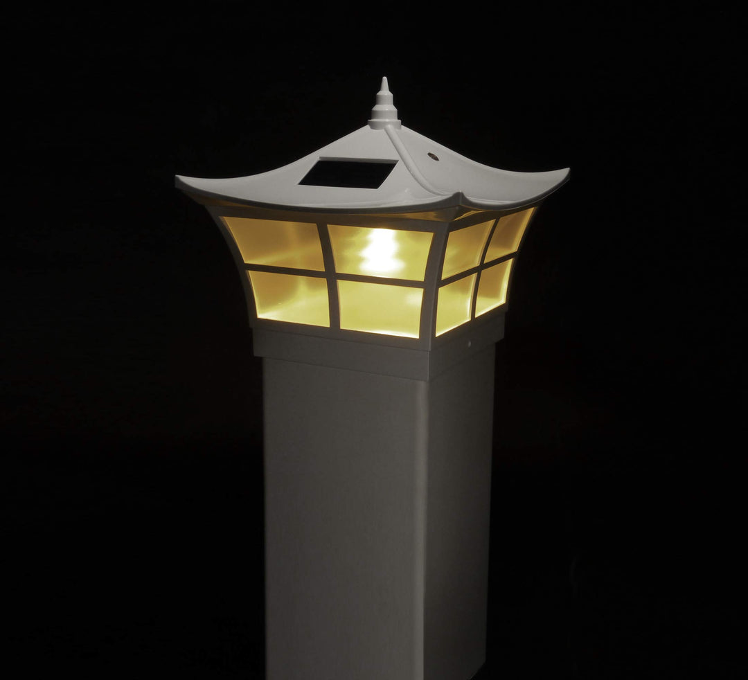 Classy Caps SL092 5x5 Ambience Solar Post Cap - 2 Pack/White by Classy Caps Mfg. - Diamond Home USA