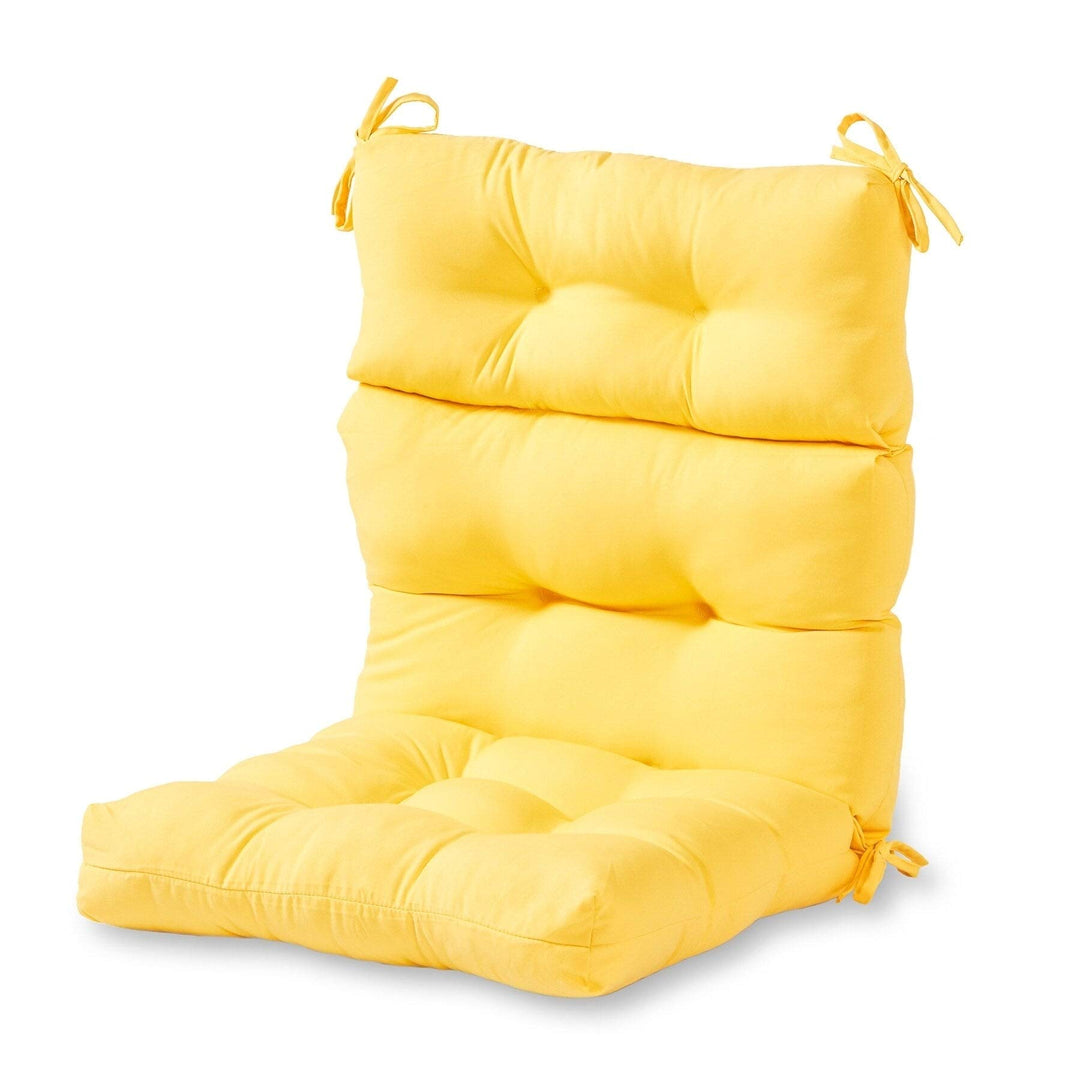 Driftwood 44x22-inch 3-Section Outdoor Yellow High Back Chair Cushion Solid - Diamond Home USA
