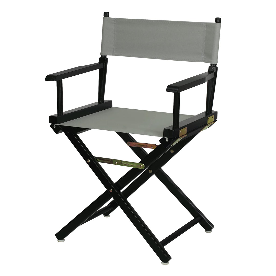 Casual Home Black Frame/Gray Canvas 18" Classic Height Directors-Chairs Grey