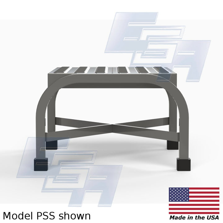 EGA Products Step Stool [Made in USA] Perforated Tread Welded OSHA Compliant - Diamond Home USA