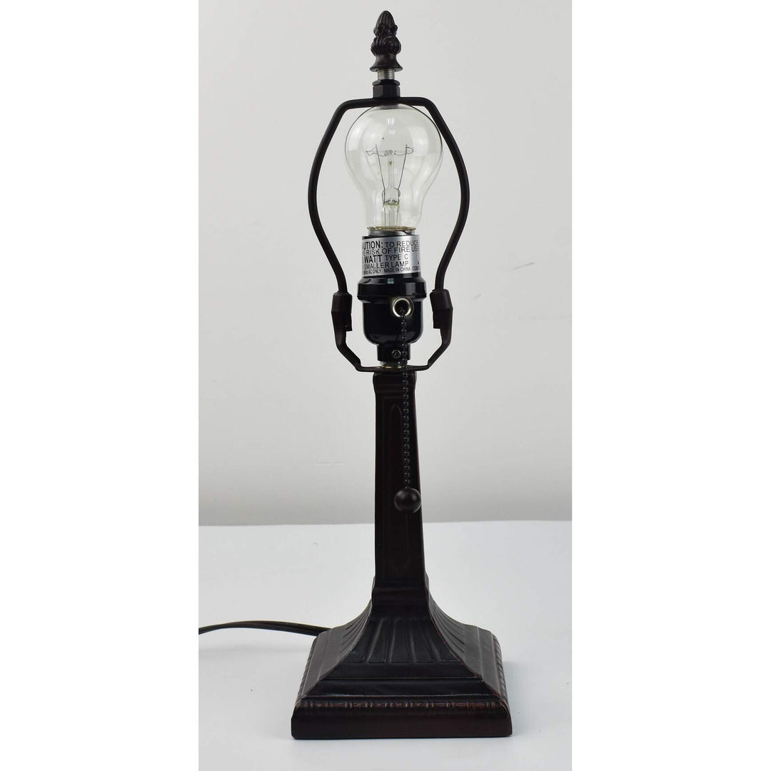 Tiffany Style Mini Accent Lamp Floral Mission 16" Tall Stained Glass Decor Night - Diamond Home USA