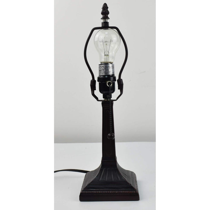 Tiffany Style Mini Accent Lamp Floral Mission 16" Tall Stained Glass Decor Night - Diamond Home USA