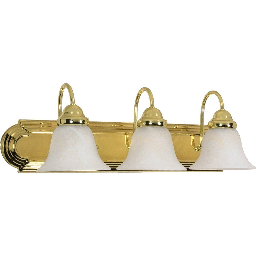NUVO 60/333 Three Wall-Vanity Light Fixture 3 Textured White/Alabaster Glass - Diamond Home USA