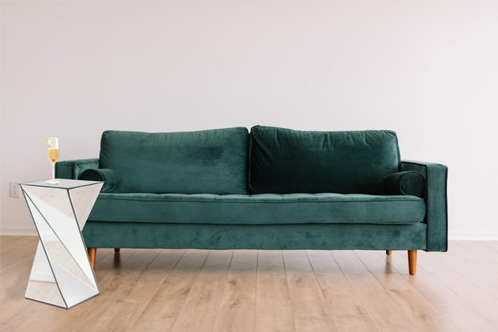 Howard Elliott 11093 Twisted Mirrored End Table - Diamond Home USA