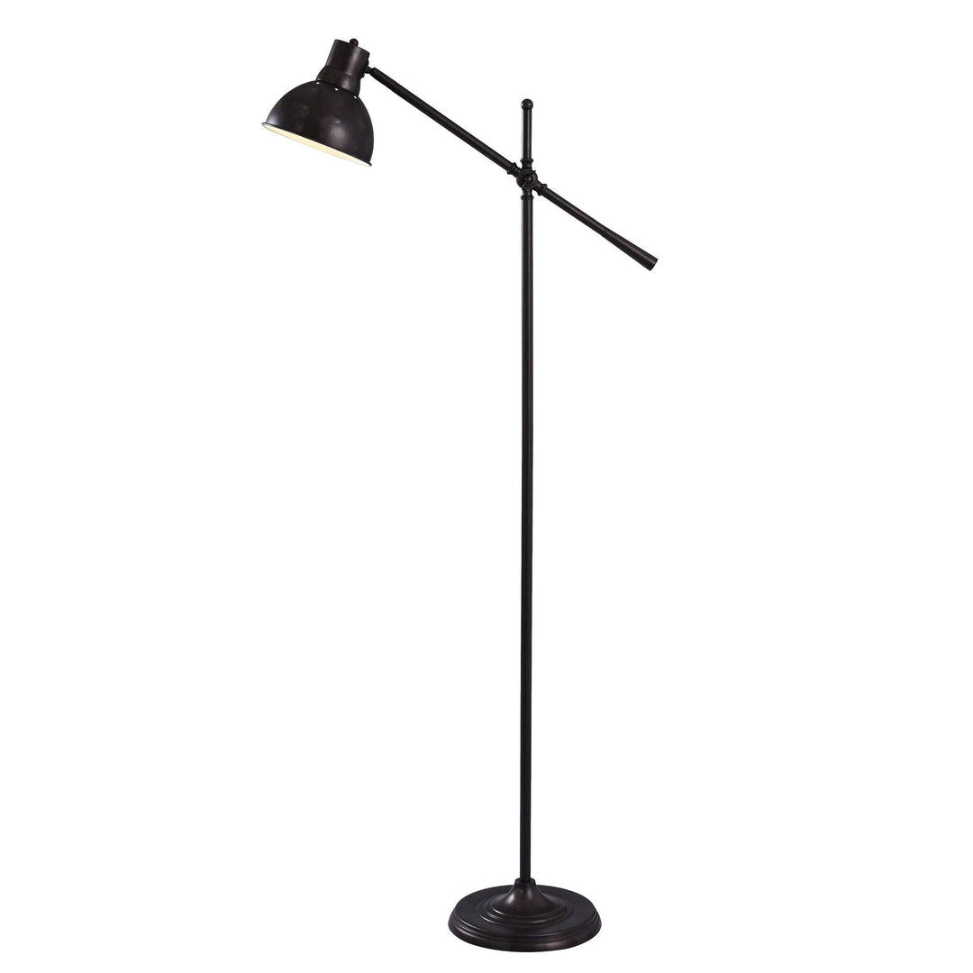 Black Steel 1-Light Adjustable Arm Floor Lamp Modern Contemporary - Diamond Home USA