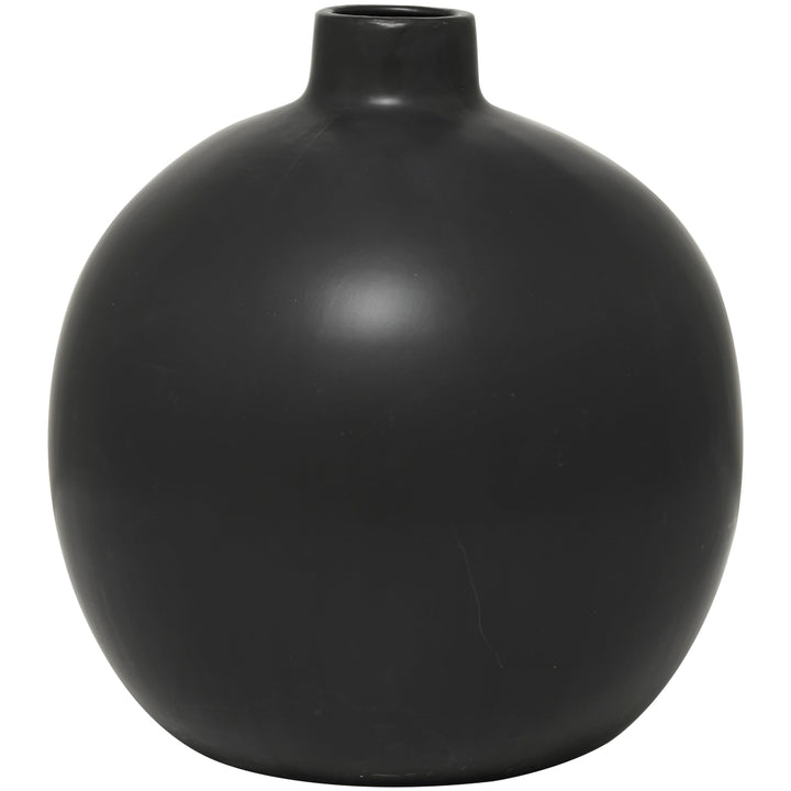 Black Ceramic Matte Vase - Diamond Home USA