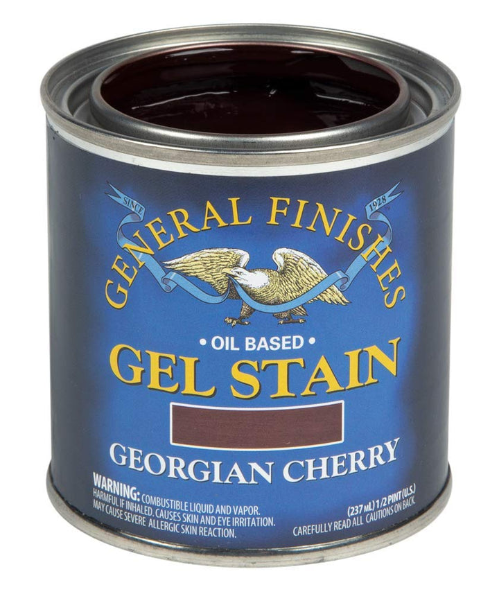 General Finishes Oil Base Gel Stain 1/2 Pint Georgian Cherry