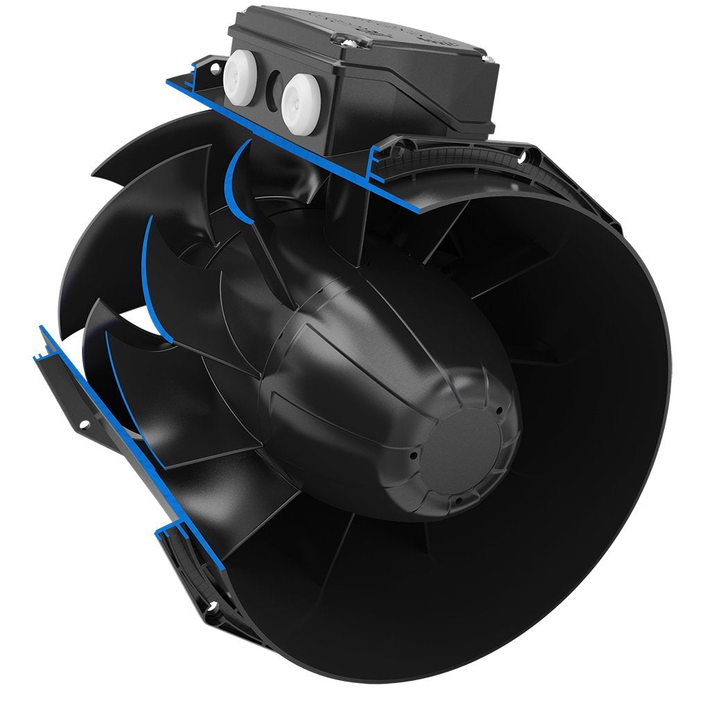 Fantech prioAir 8 647 CFM 115/1/60 Inline Mixed Flow Duct Fan 8" - Diamond Home USA