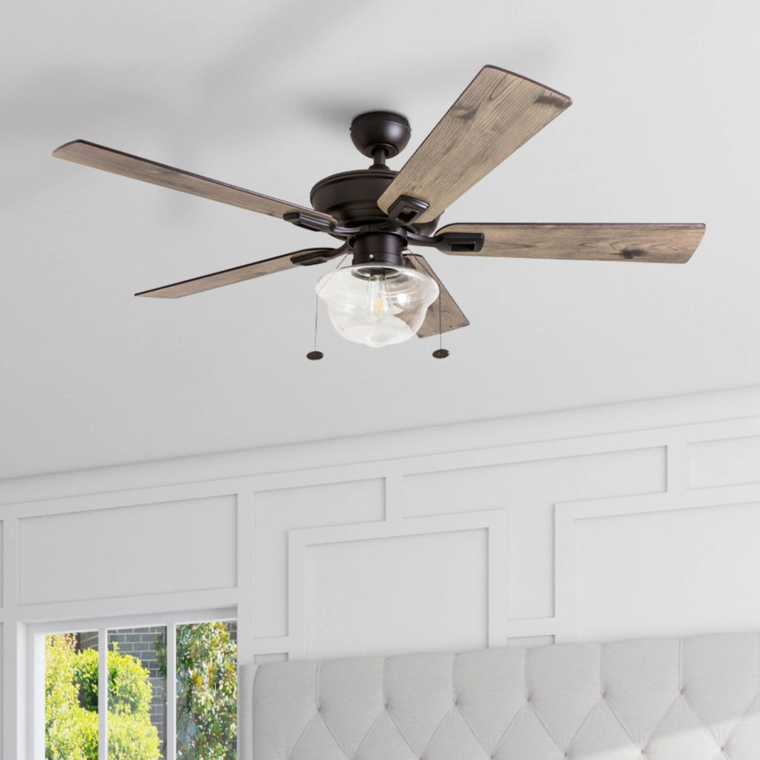 Prominence Home Abner 52 Inch Modern Farmhouse Indoor Outdoor LED Ceiling Fan - Diamond Home USA
