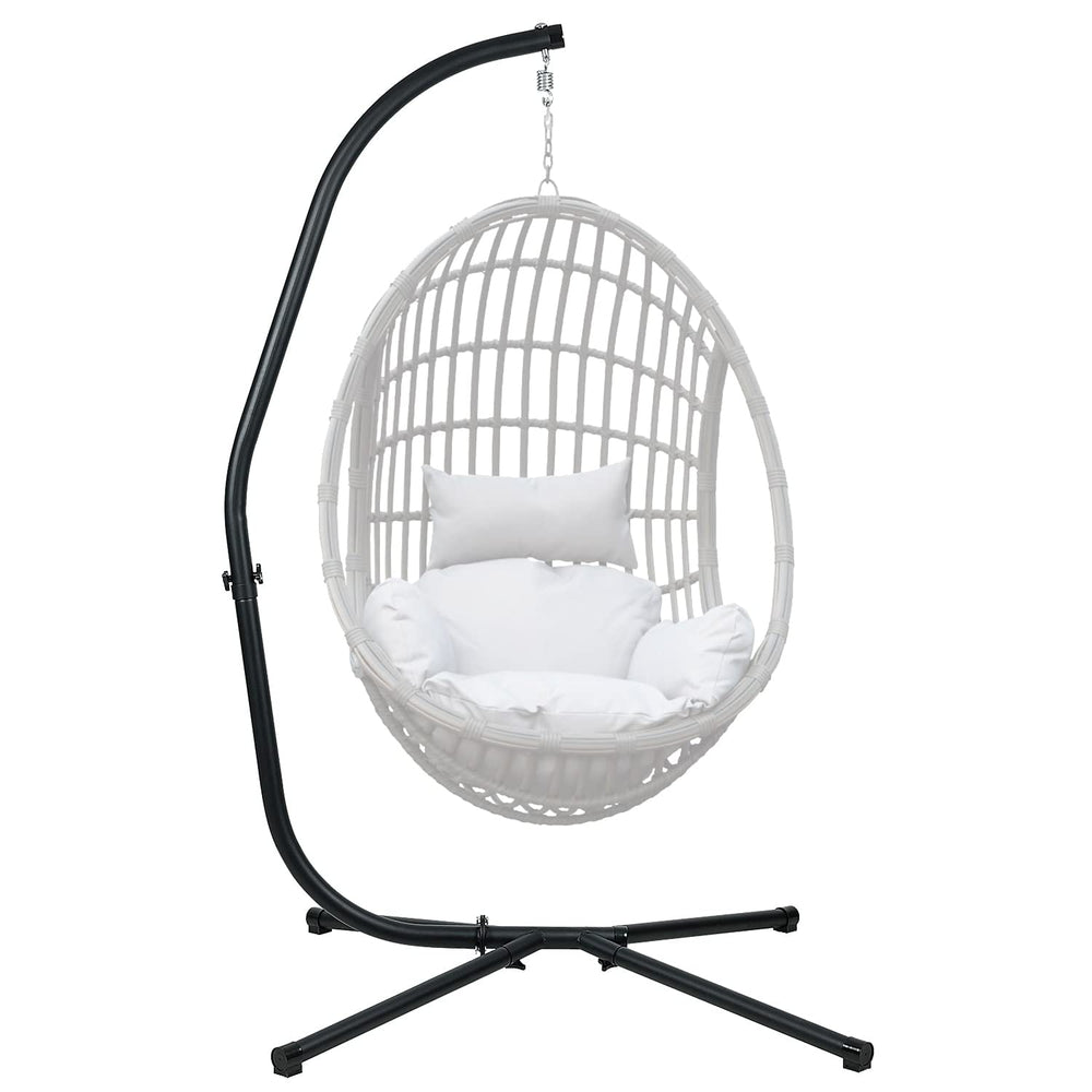 Hammock Steel Stand Only C-Stand for Hanging Chairs Pound Capacity Black - Diamond Home USA
