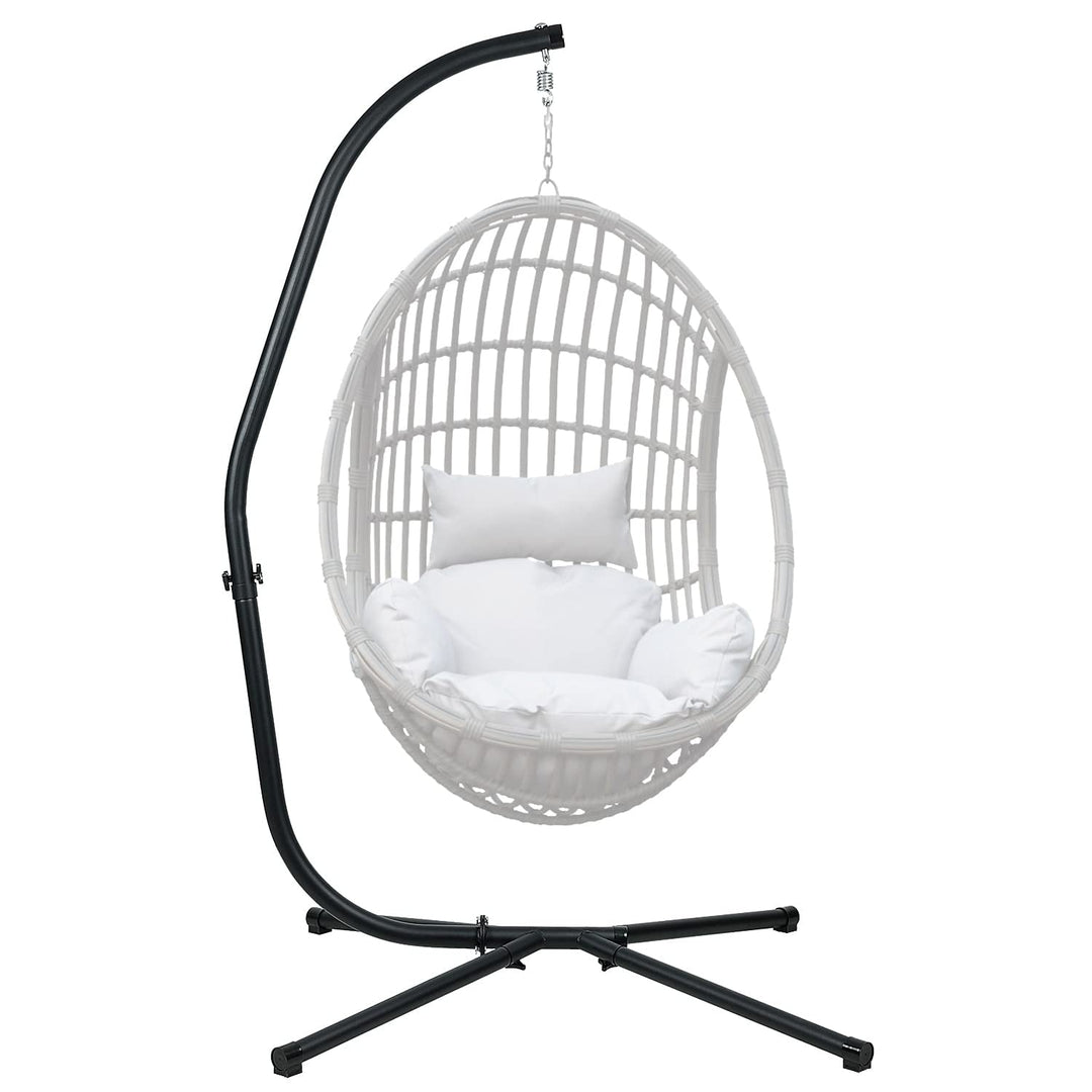Hammock Steel Stand Only C-Stand for Hanging Chairs Pound Capacity Black - Diamond Home USA